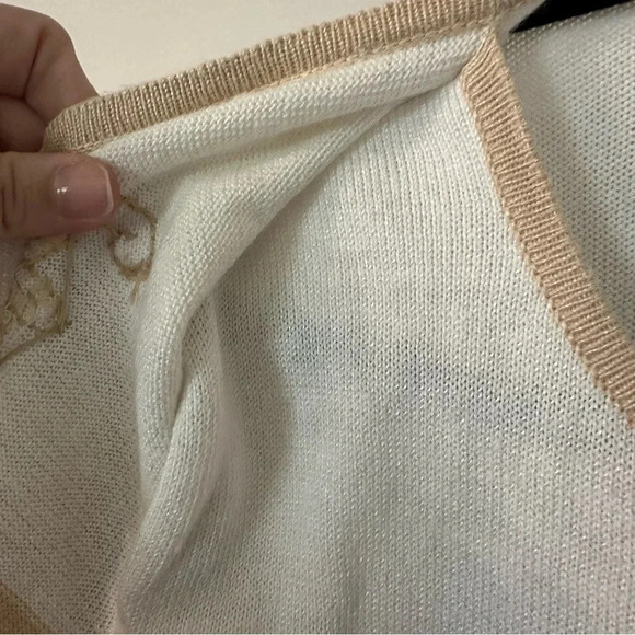 Alfred Dunner Women’s Short Sleeve Brown & White Floral Sweater Size XL GUC - Picture 7 of 8